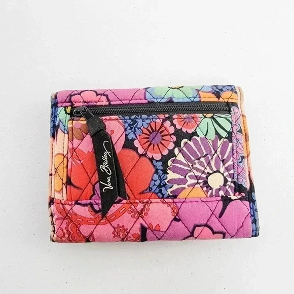 Vera Bradley Euro Floral Fiesta Tri-Fold Wallet Cardholder - Picture 2 of 4
